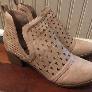Ankle Booties with Cutouts